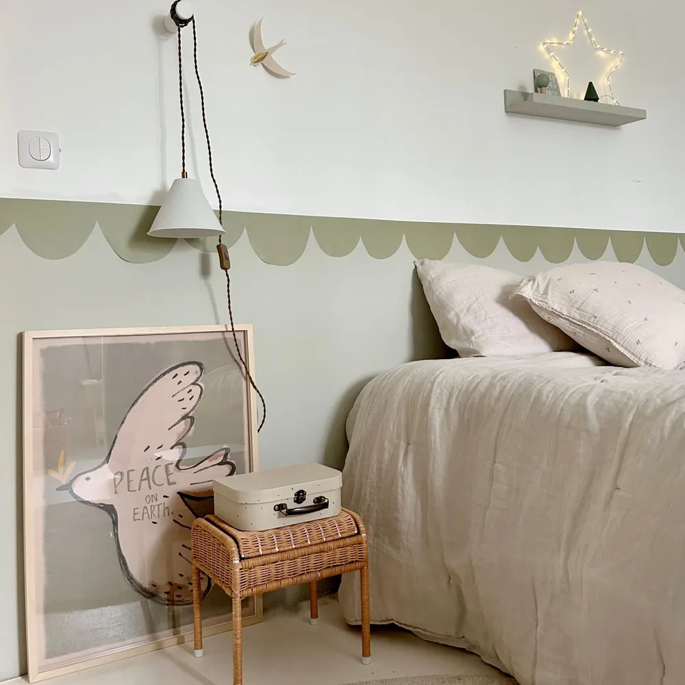 Wallpaper - Petit Beurre Fries - Green - BILBOQUET DÉCO