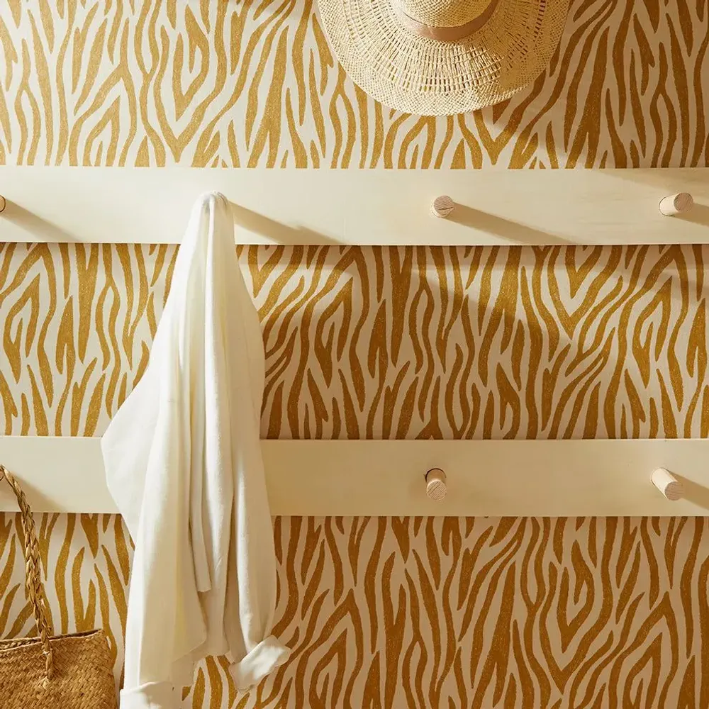 Wallpaper - Safari Wallpaper - Camel - BILBOQUET DÉCO