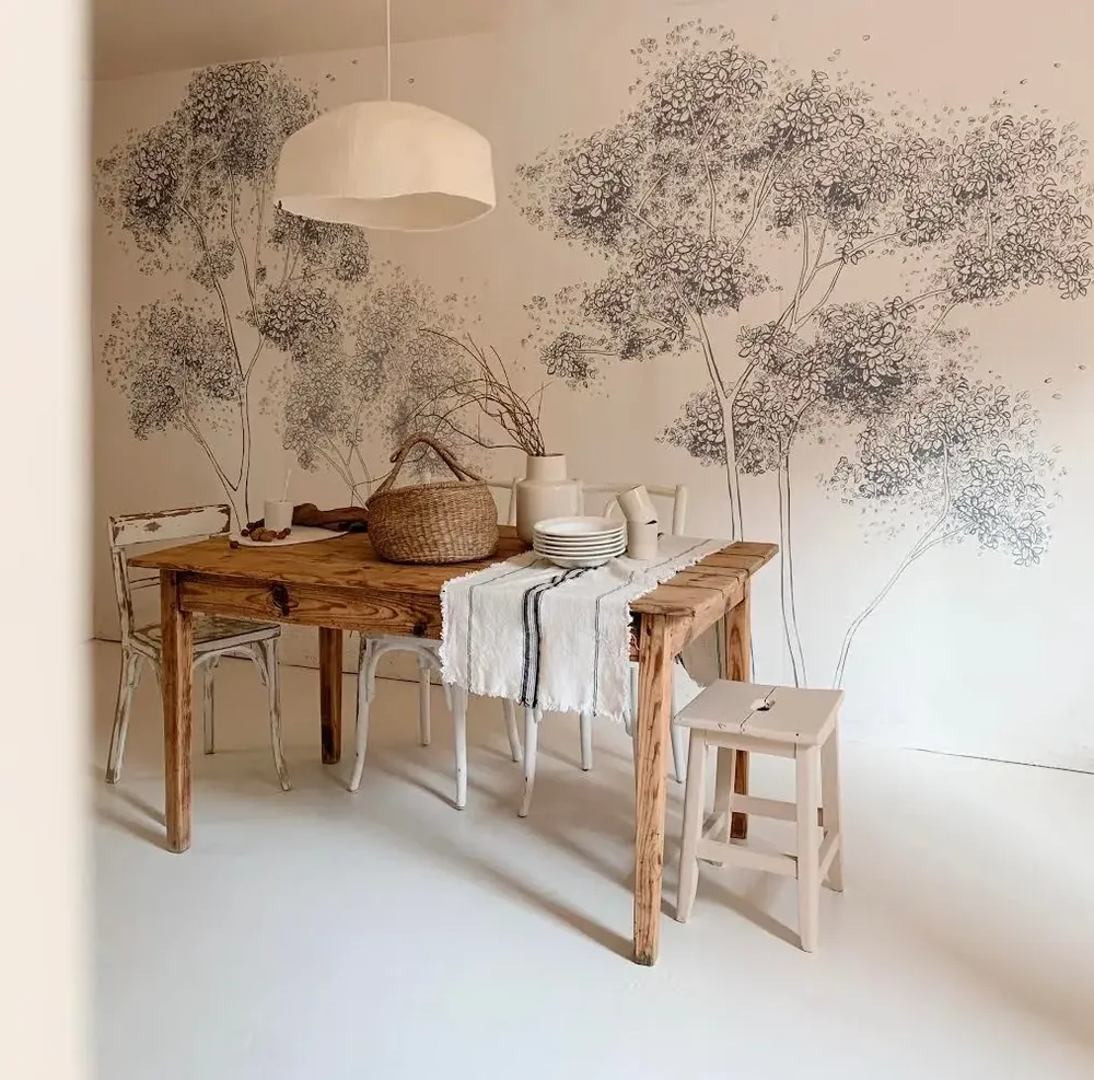 Wallpaper - Panoramic wallpaper "Under the spell" - BILBOQUET DÉCO