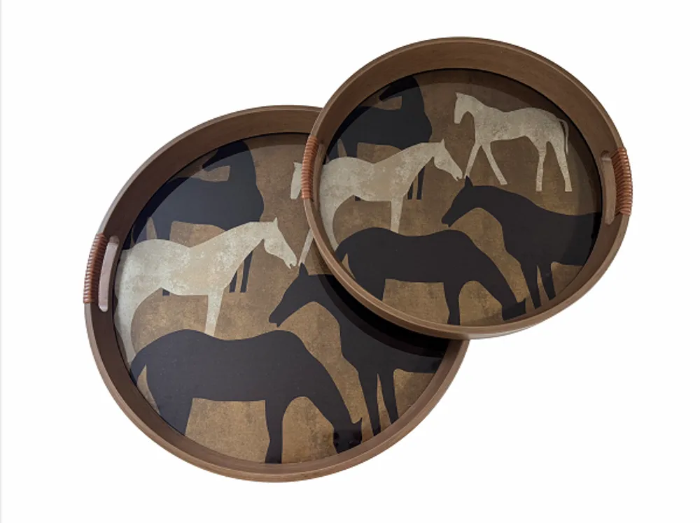 Plateaux - PLATEAUX ROND 'HORSES' - FANCY