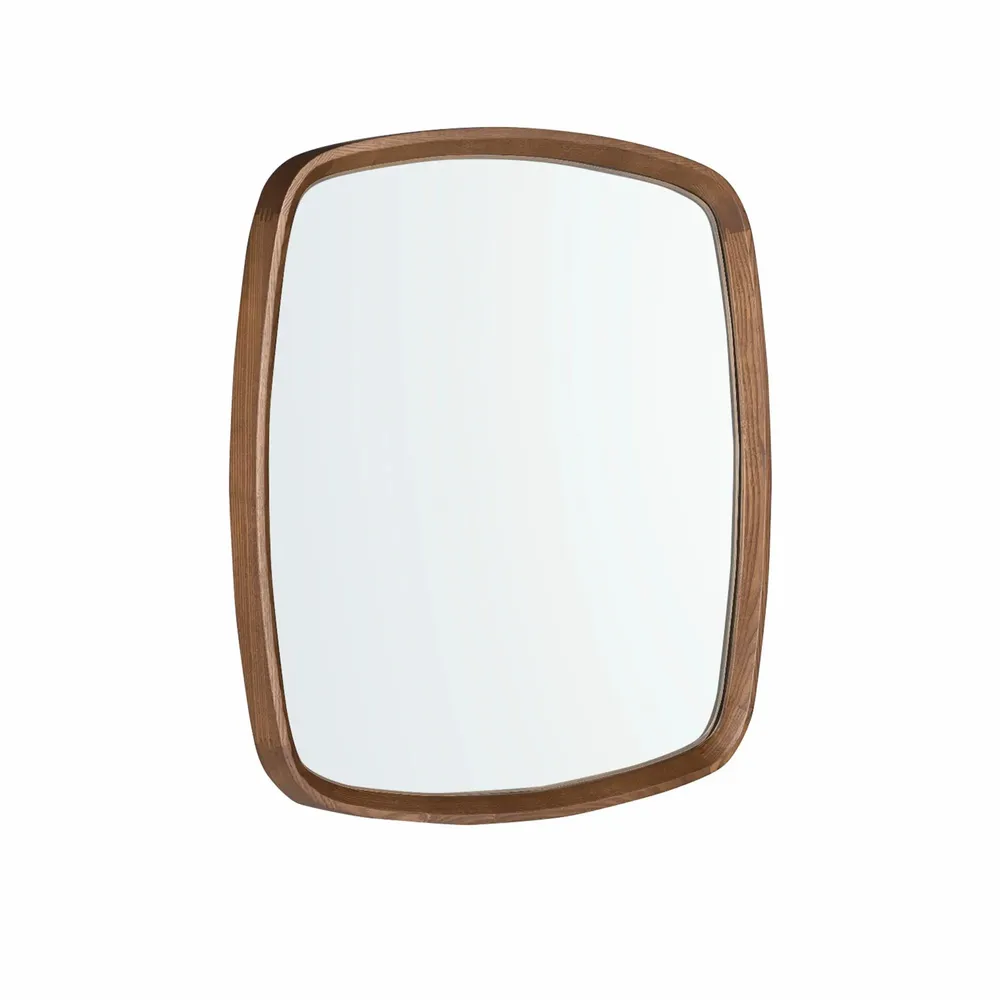 Miroirs - Miroir mural carré en noyer - ANGEL CERDÁ
