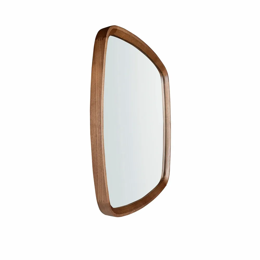 Miroirs - Miroir mural carré en noyer - ANGEL CERDÁ