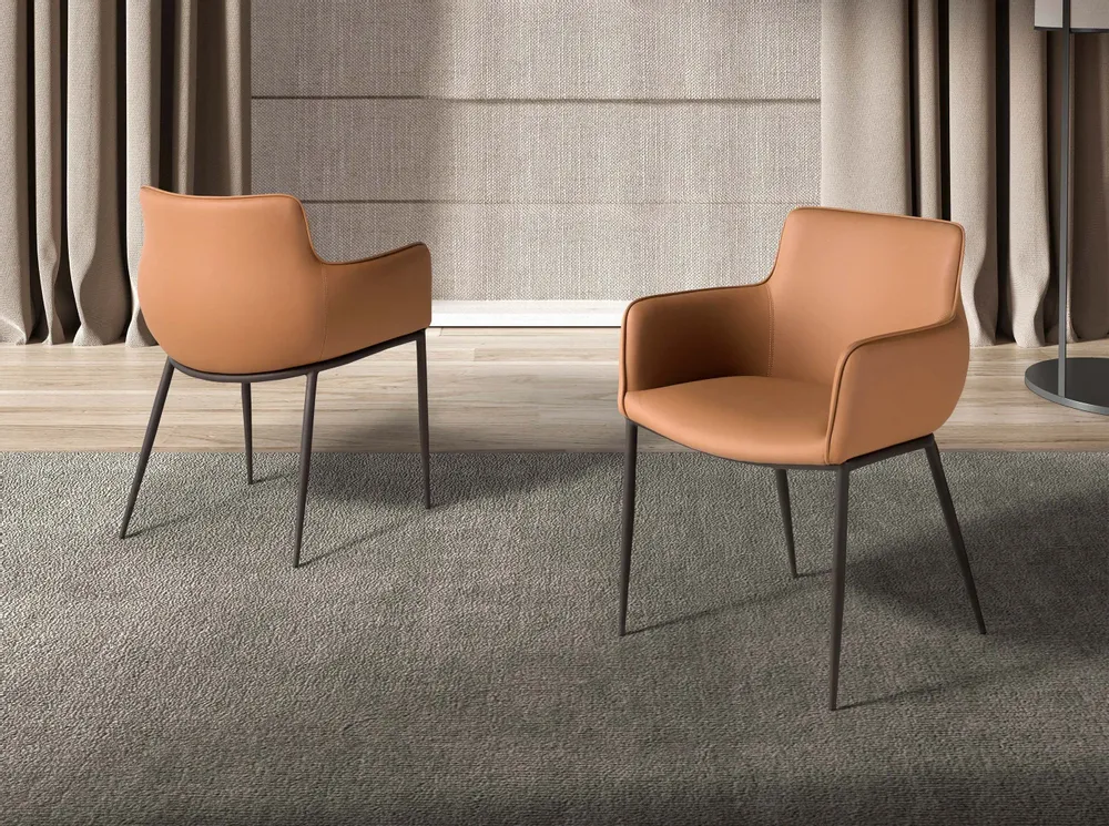 Chairs - Brown leatherette chair - ANGEL CERDÁ