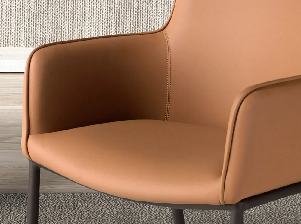 Chairs - Brown leatherette chair - ANGEL CERDÁ