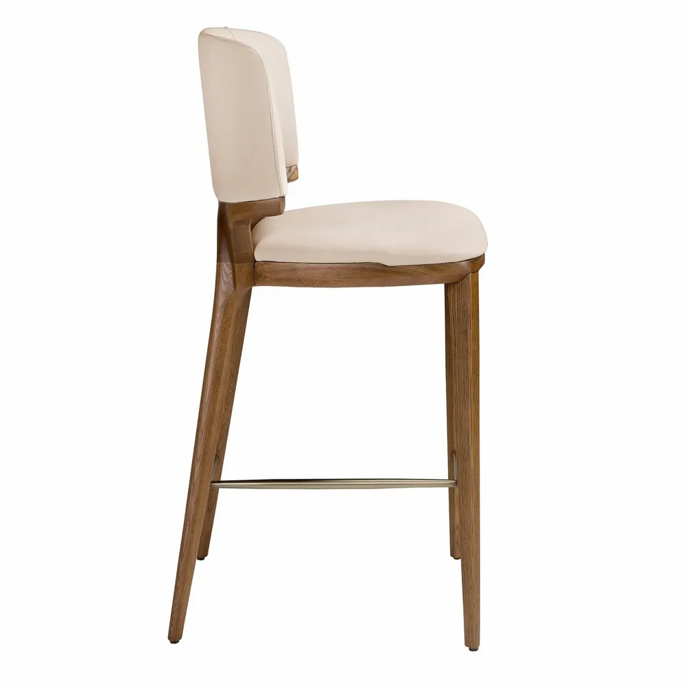 Stools - Cream leatherette stool - ANGEL CERDÁ