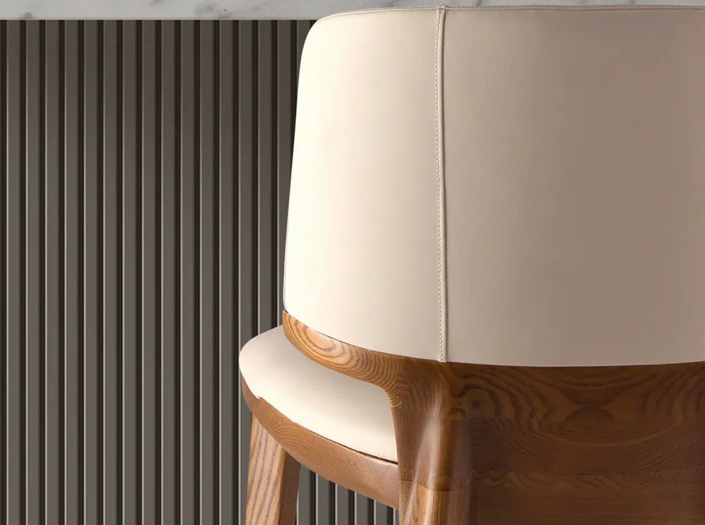 Stools - Cream leatherette stool - ANGEL CERDÁ