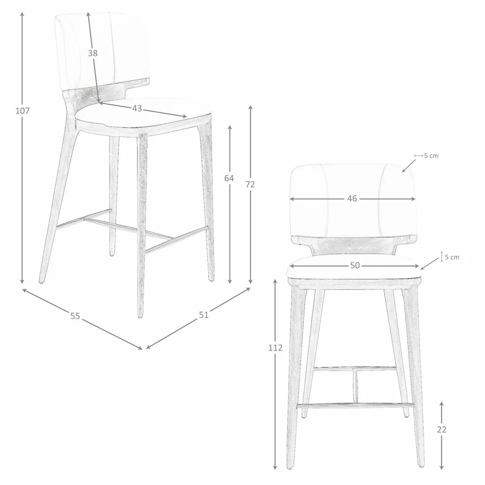 Stools - Cream leatherette stool - ANGEL CERDÁ