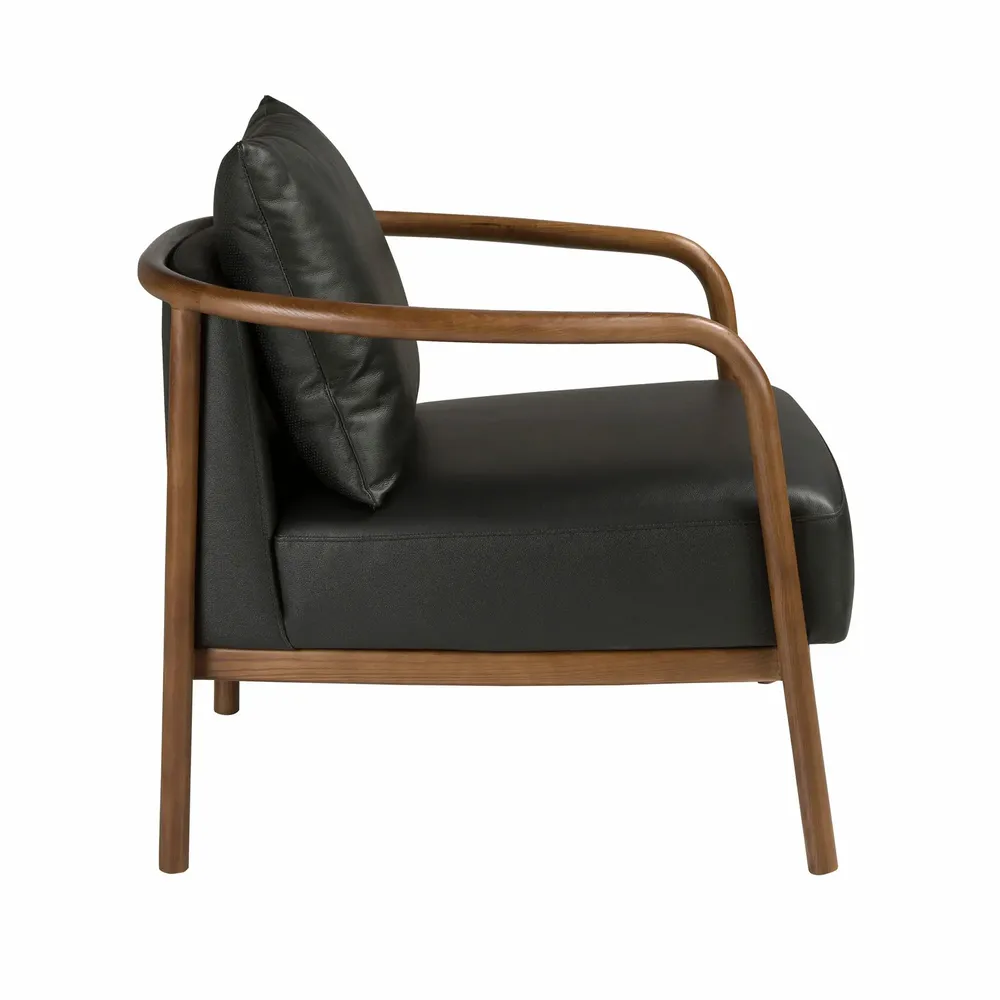 Armchairs - Black leather armchair - ANGEL CERDÁ