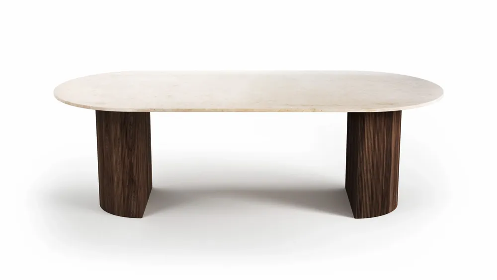 Dining Tables - Refleko - Dining Tables - Crema Marble - STONE VALLEY