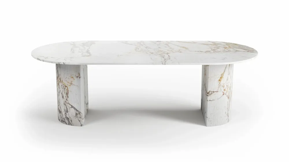 Dining Tables - Refleko - Dining Tables - Calacatta Oro Marble - STONE VALLEY