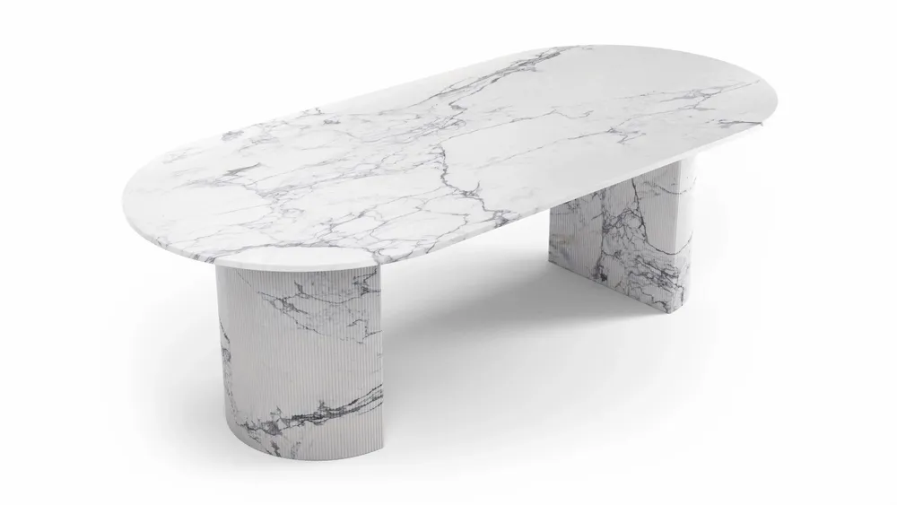 Dining Tables - Refleko - Dining Tables - Statuario Carrara Marble - STONE VALLEY