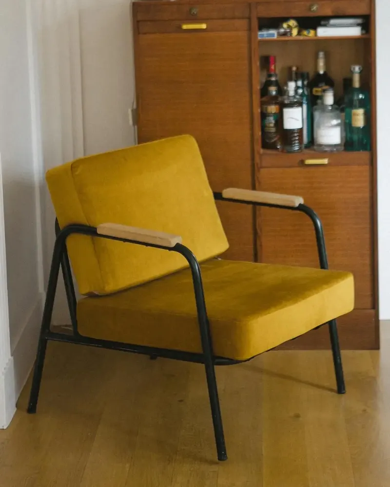 Armchairs - Barnabé retro interior armchair - fireproof removable cushions - LES GAMBETTES