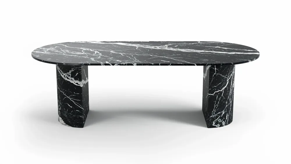 Dining Tables - Refleko - Dining Tables - Nero Maquina Marble - STONE VALLEY