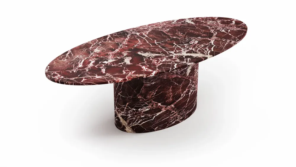 Dining Tables - Valleyra - Dining Tables - Rosso Levano Marble - STONE VALLEY