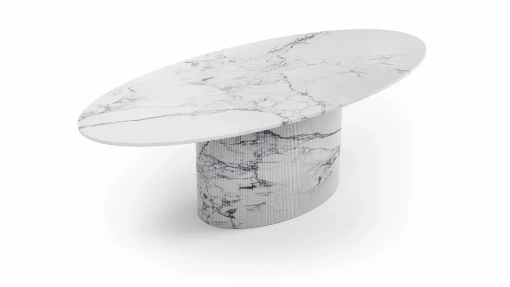 Dining Tables - Valleyra - Dining Tables - Carrara Statuario Marble - STONE VALLEY
