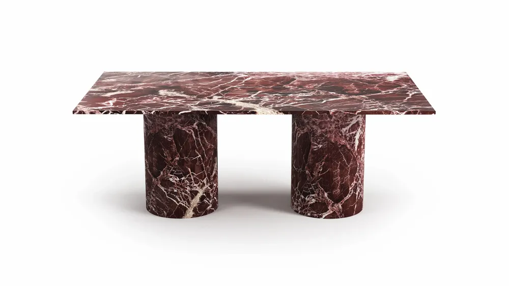 Dining Tables - Jaspura - Dining tables - Rosso Levano marble - STONE VALLEY