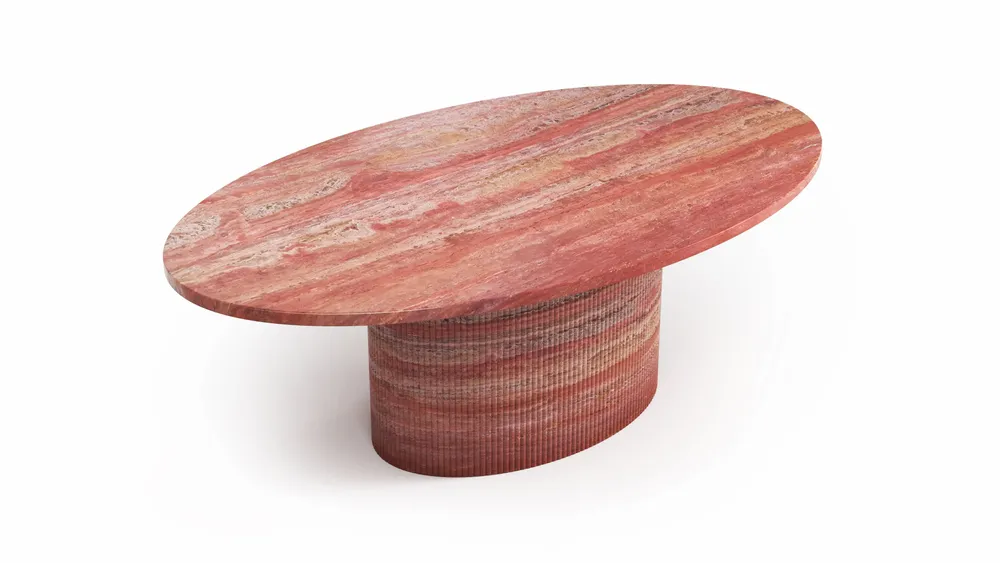 Coffee tables - Valleyra - Coffee Tables - Red Travertine - STONE VALLEY