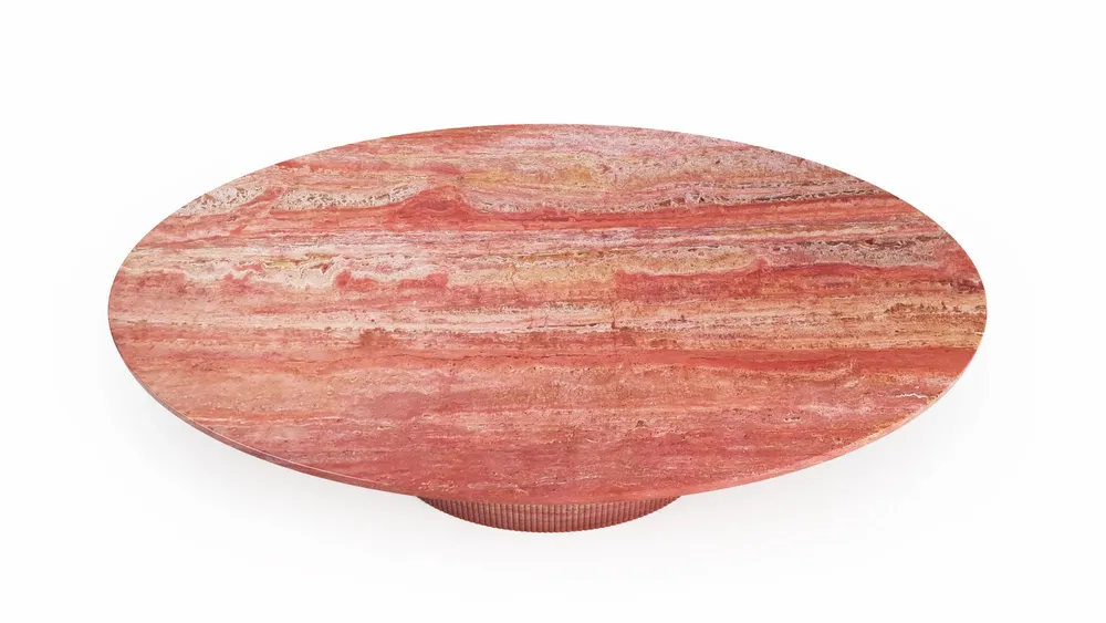 Coffee tables - Valleyra - Coffee Tables - Red Travertine - STONE VALLEY