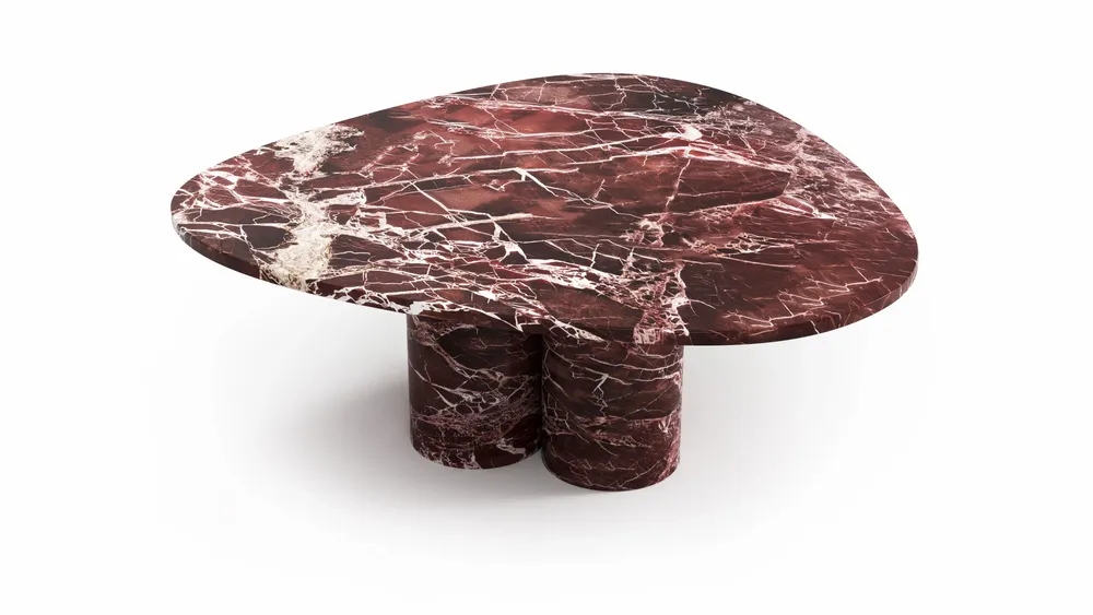 Coffee tables - Rivage - Coffee Tables - Rosso Levano Marble - STONE VALLEY