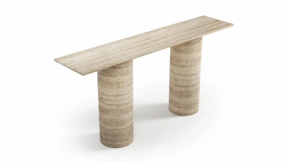 Console table - Ombrure - Console Table - Classic Travertine - STONE VALLEY