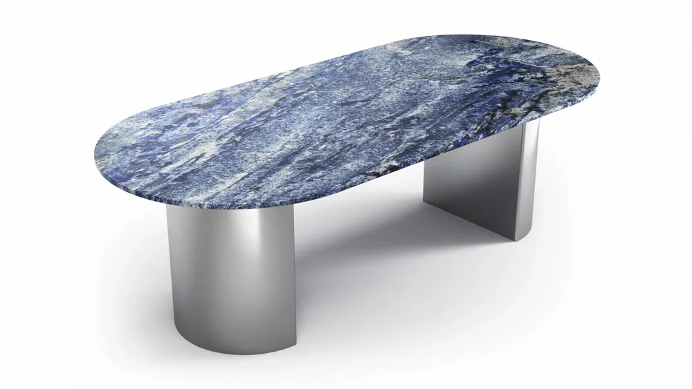 Dining Tables - Refleko - Dining Tables - Granite Blue Bhia - STONE VALLEY