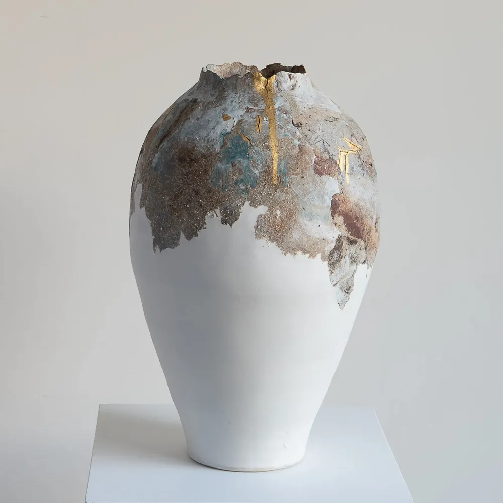 Unique pieces - Moon jar Dépaysement - AUDREY SCHADITZKI CERAMIC