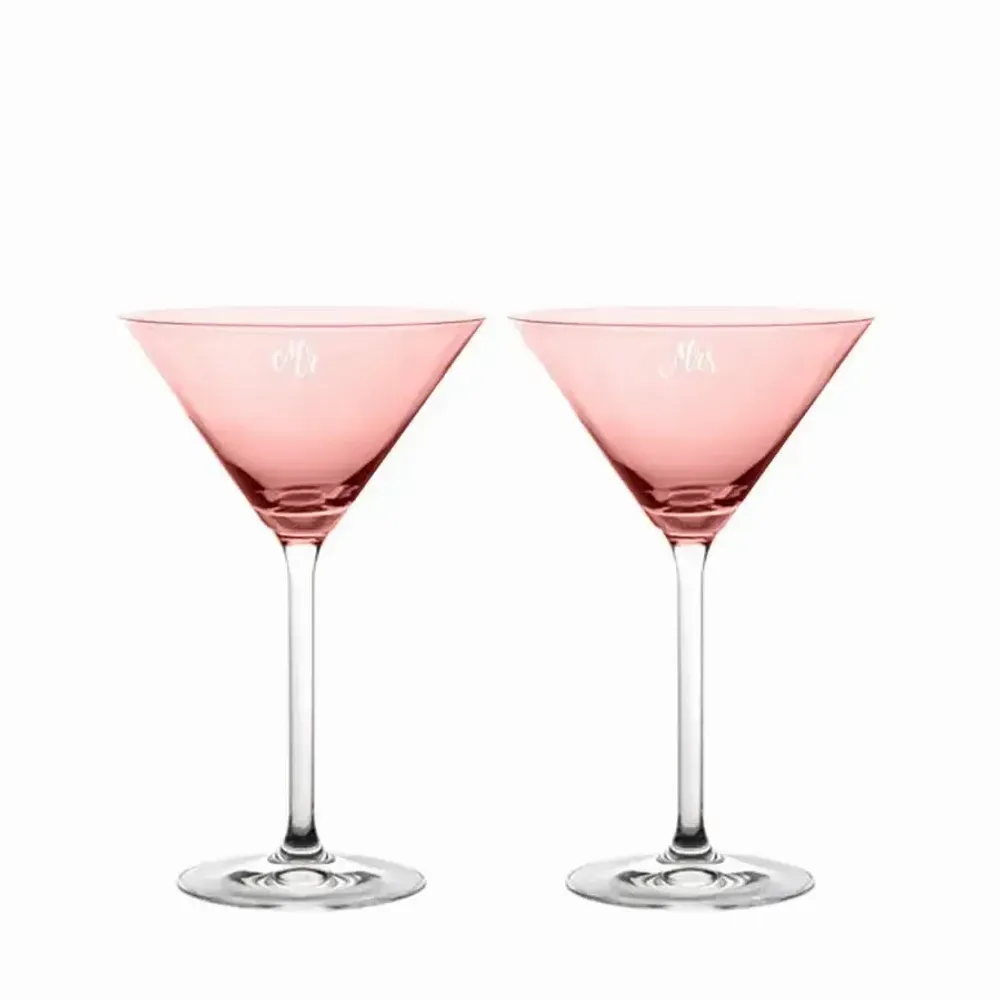 Cristallerie - Salmo verres à martini avec gravure - 2 pièces 180 ml - PEKALLA CRISTAL GLASS