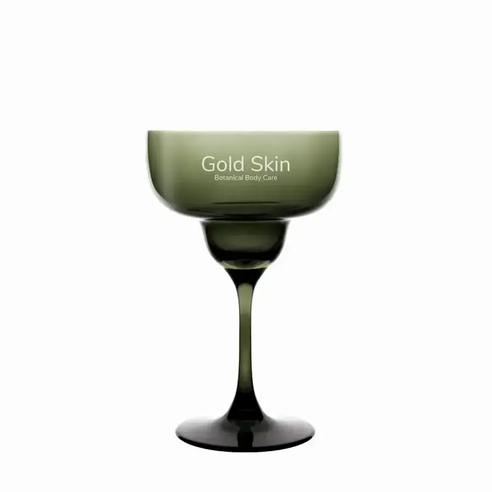 Verres - Vispera Verre à Martini coloré Verde avec gravure logo - 1 pièce 340 ml - PEKALLA CRISTAL GLASS