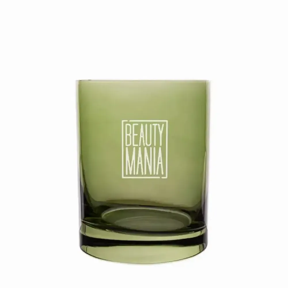 Glass - Kalatina Olive crystal water/drink glasses with logo - 6 pieces 320 ml - PEKALLA CRISTAL GLASS