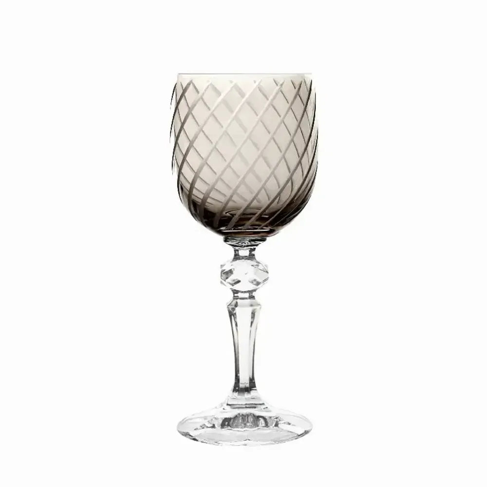 Verres - Gratia verres à vin en cristal Mokka - 6 pièces 170 ml - PEKALLA CRISTAL GLASS