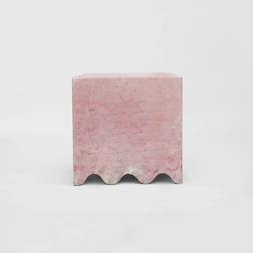 Tables basses - PINK MARBLE SIDE TABLE 'FLOW' - KIWANO CONCEPT