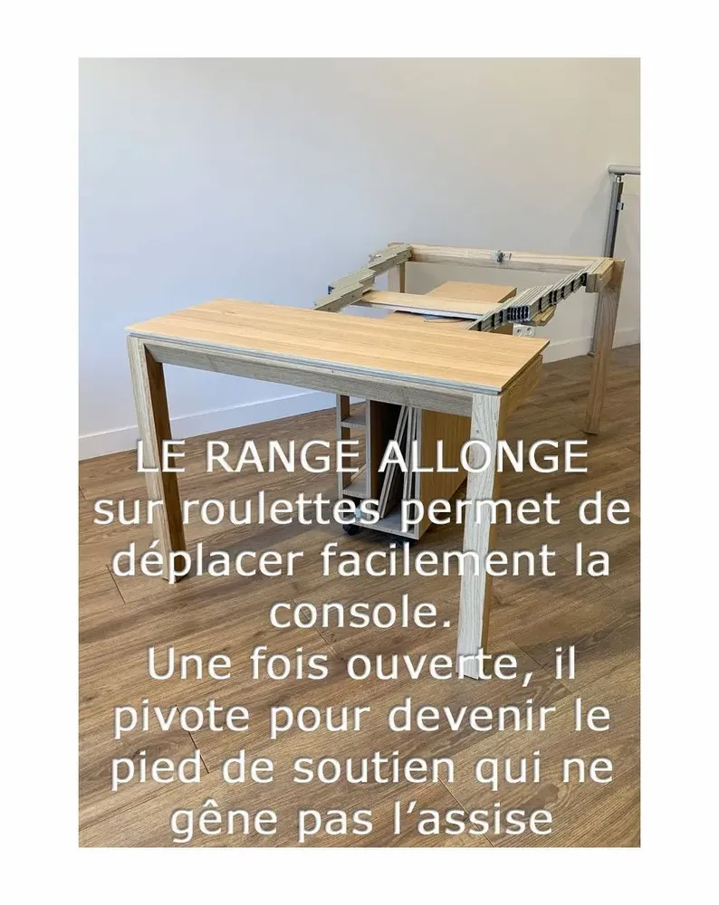 Consoles - Console Extensible Slow BOX avec allonges incorporées - LTC - MOBILIER GAIN DE PLACE ET FONCTIONNEL DEPUIS 1971