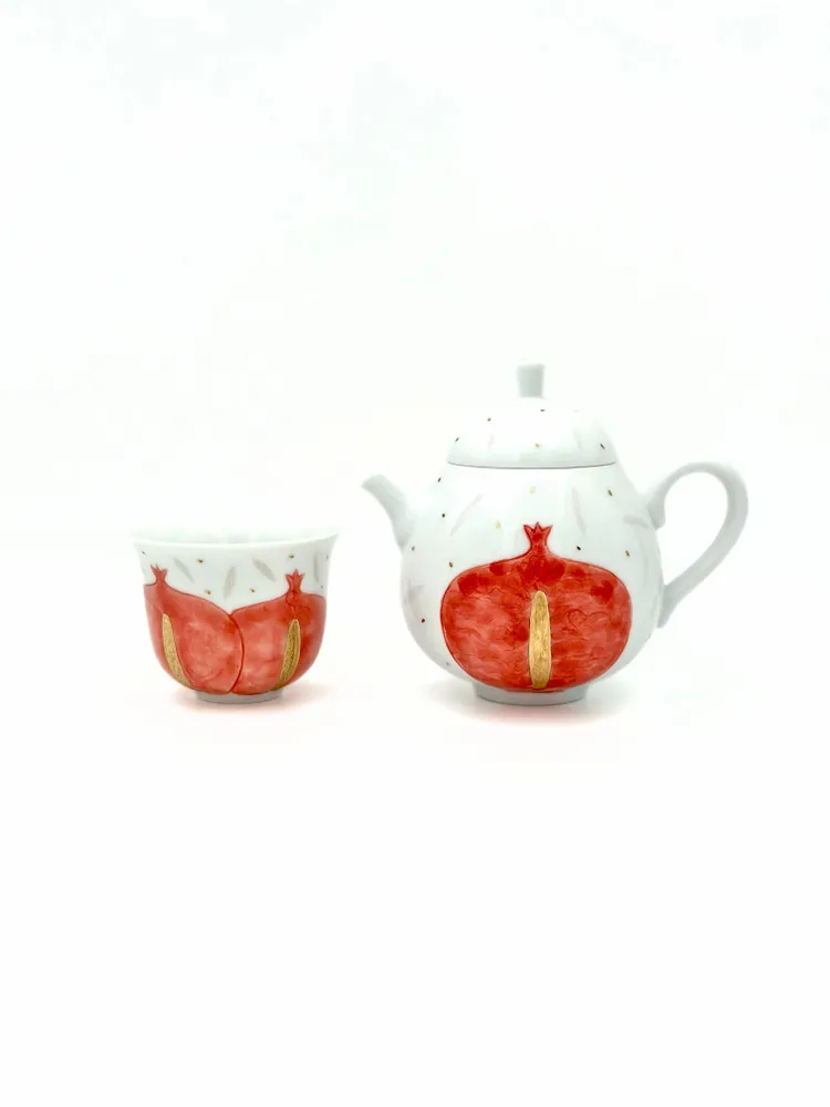 Mugs - Pomegranate Holiday Cup - Festive Red - GLAZARA