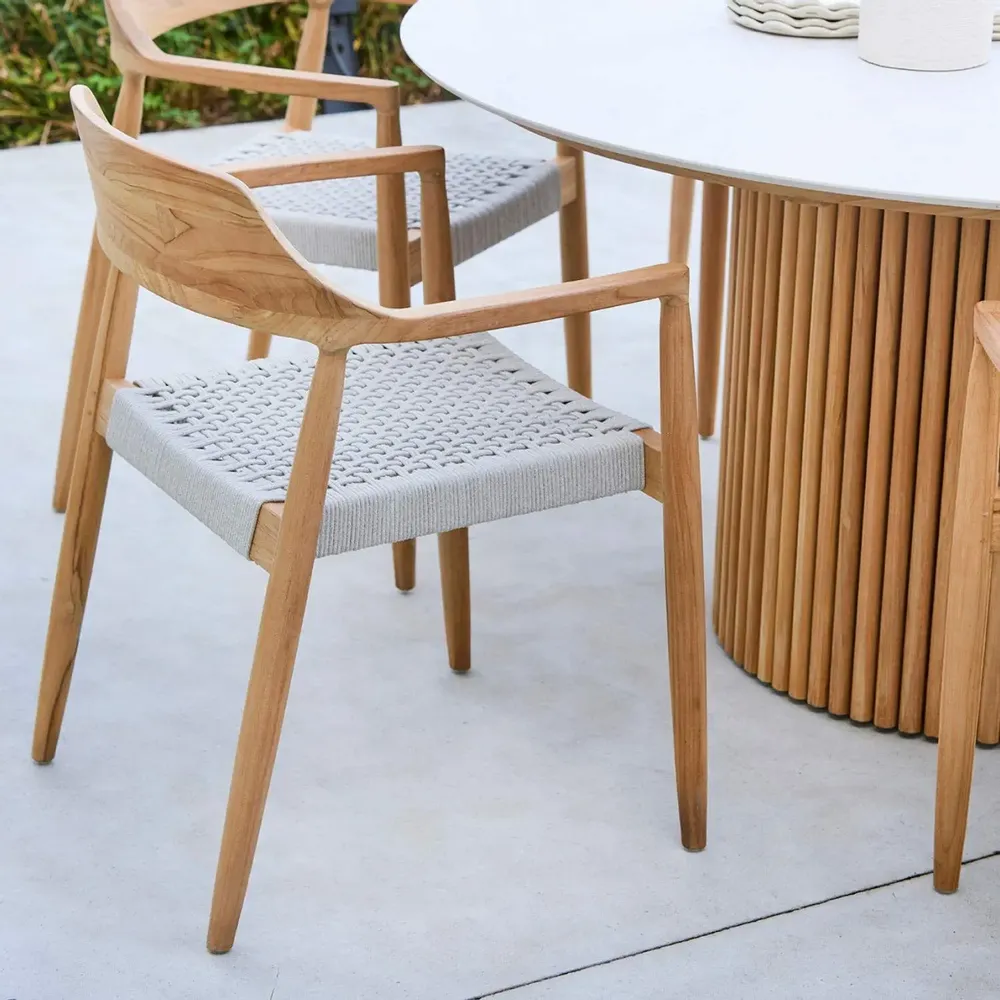 Chaises de jardin - Tofino teak Dining chair - JATI KEBON