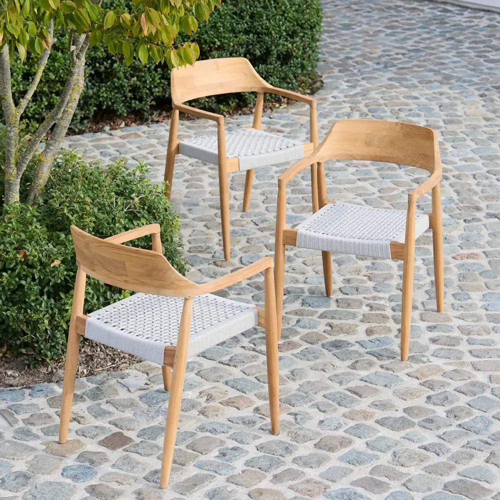 Chaises de jardin - Tofino teak Dining chair - JATI KEBON