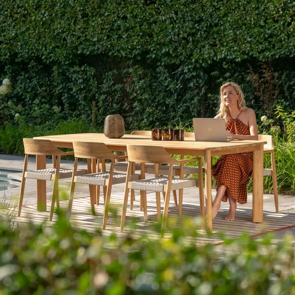 Tables de jardin - Tofino teak Dining table - JATI KEBON