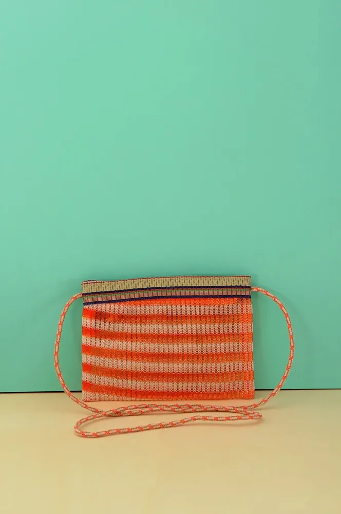 Clutches - Carrot Recycled Nylon Mesh Crossbody Bag - BAOBAB