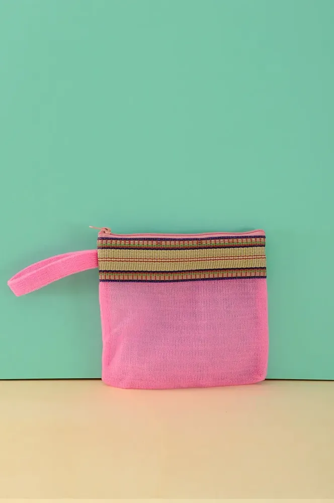 Clutches - Barbie Recycled Plastic Mesh Pouch - BAOBAB