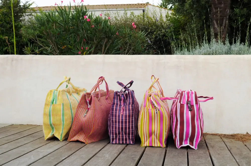 Clutches - Bohemian Travel Suitcase, Recycled Plastic, BLUE - BAOBAB