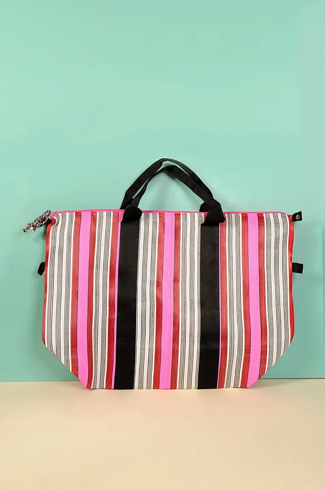 Bags and totes - Fuchsia Recycled Nylon Travel Bag - BAOBAB