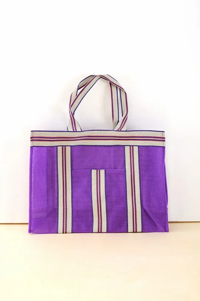 Bags and totes - Purple recycled nylon beach bag - BAOBAB