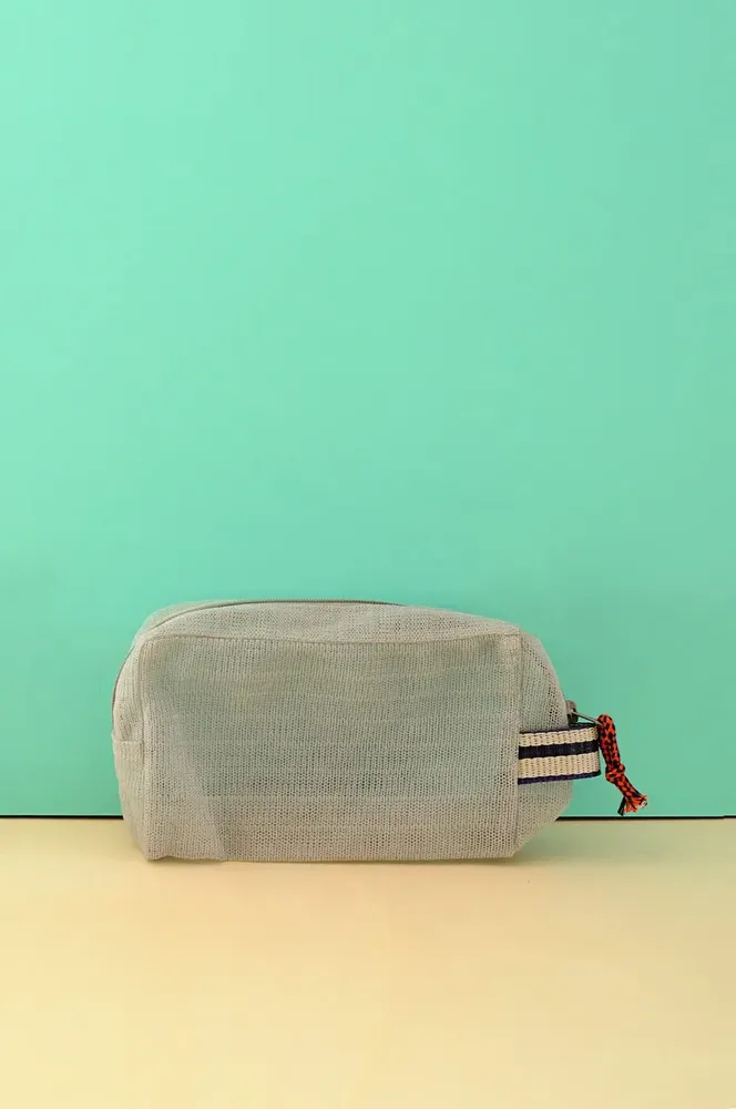 Clutches - Chic Grey Mesh Pouch - BAOBAB