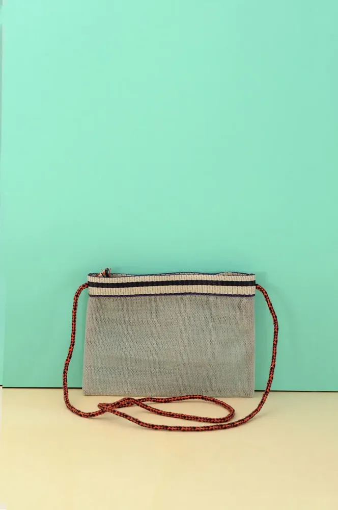 Clutches - Chic Grey Recycled Plastic Mesh Crossbody Bag - BAOBAB