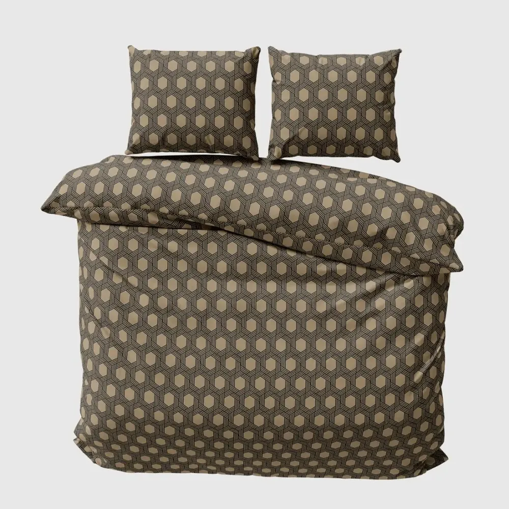 Linge de lit - Parure de lit double, 100 % satin de coton, Carero - DILIOS