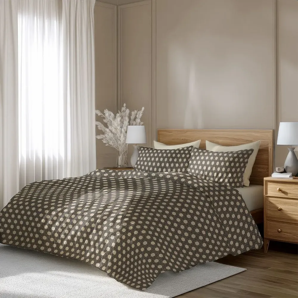 Linge de lit - Parure de lit double, 100 % satin de coton, Carero - DILIOS