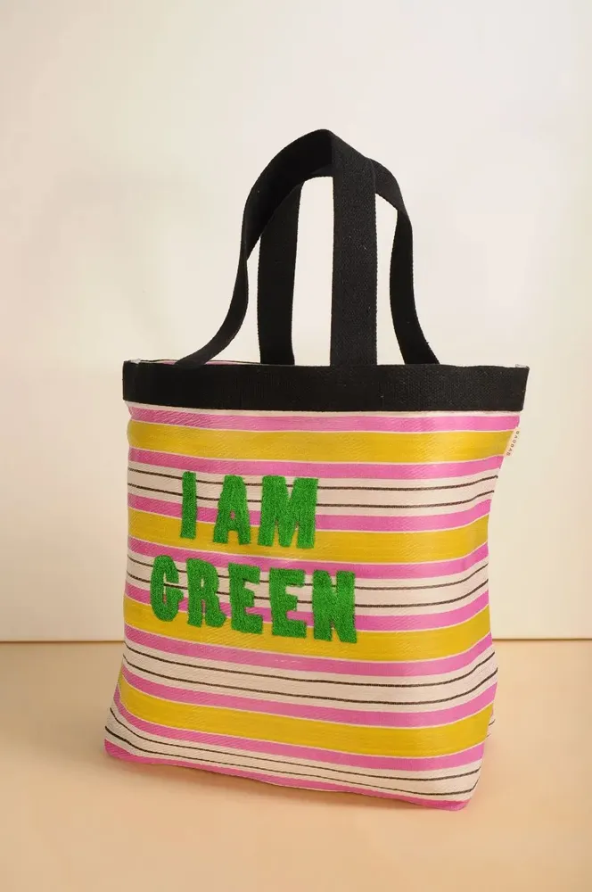 Sacs et cabas - Grand Sac I AM GREEN Rose et Jaune - BAOBAB