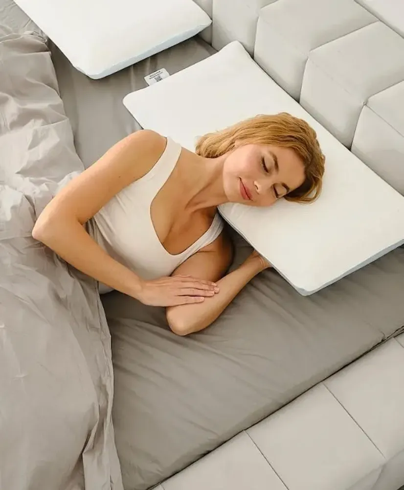 Literie pour hôtels - Coussin viscoélastique Arctic à effet rafraîchissant 40x80 blanc - KAMASANA