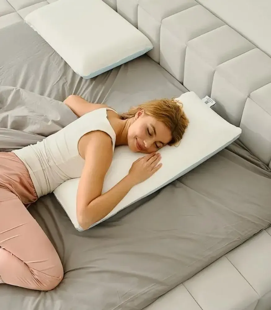 Literie pour hôtels - Coussin viscoélastique Arctic à effet rafraîchissant 40x80 blanc - KAMASANA