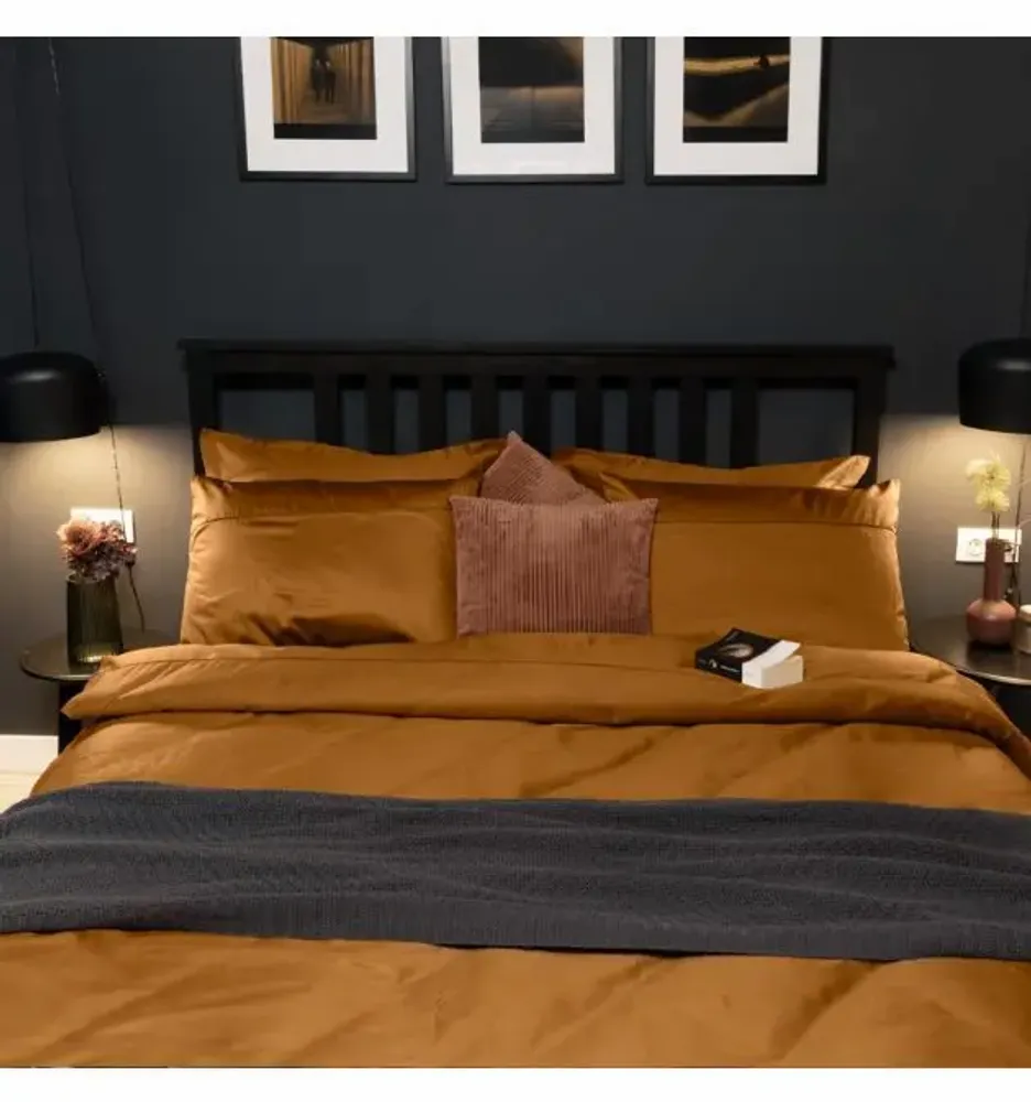 Linge de lit - Parure de lit double, 100 % satin de coton, antique - DILIOS