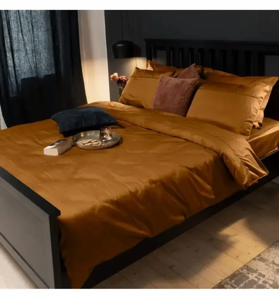 Linge de lit - Parure de lit double, 100 % satin de coton, antique - DILIOS